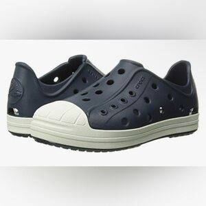 🆕crocs bump it shoe children’s size 13 navy / oyster relaxed fit
